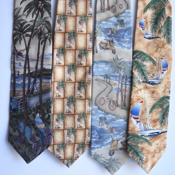 Tropicalo by Tango Other - Set of 4 100% Silk Tropicalo Ties by Tango